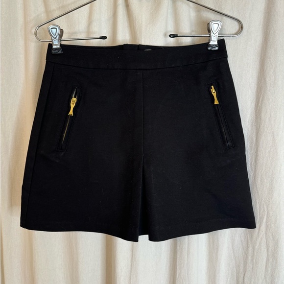 Kate Spade Black kid’s shorts with Gold Zipper Accents - Picture 1 of 5